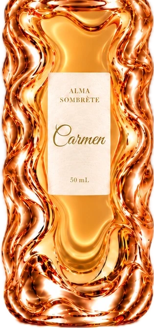 A glimpse of the rippled glass bottle.